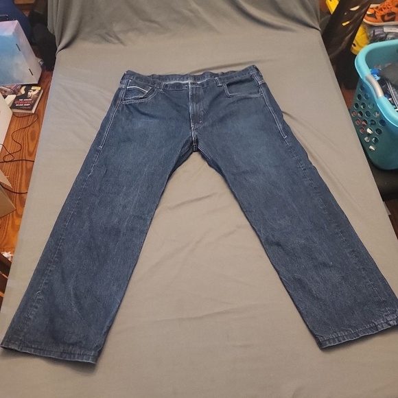 Levis 559 Jeans 42x32 Dark Blue Loose Straight Cotton Durable Workwear Casual - Picture 1 of 5